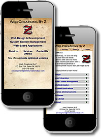 WCBZ Mobile Optimized Website